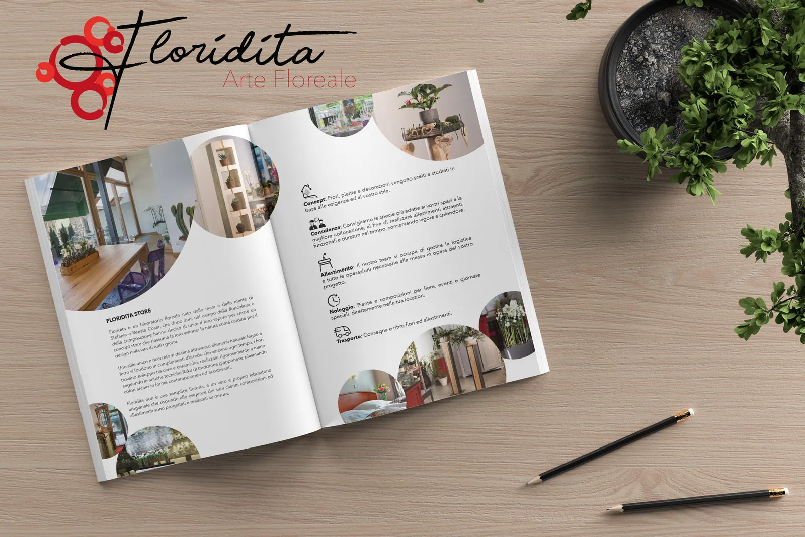 Brochure per Floridita Arte Floreale