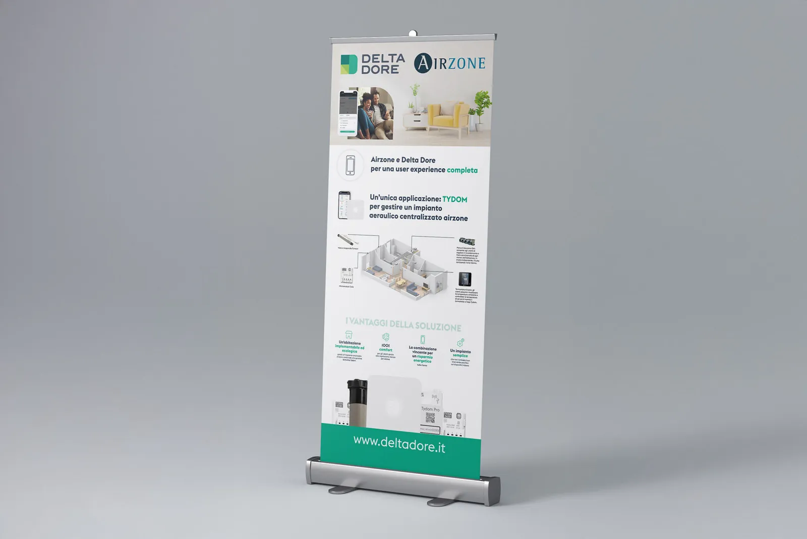 Roll-up promozionale per Delta Dore e Airzone